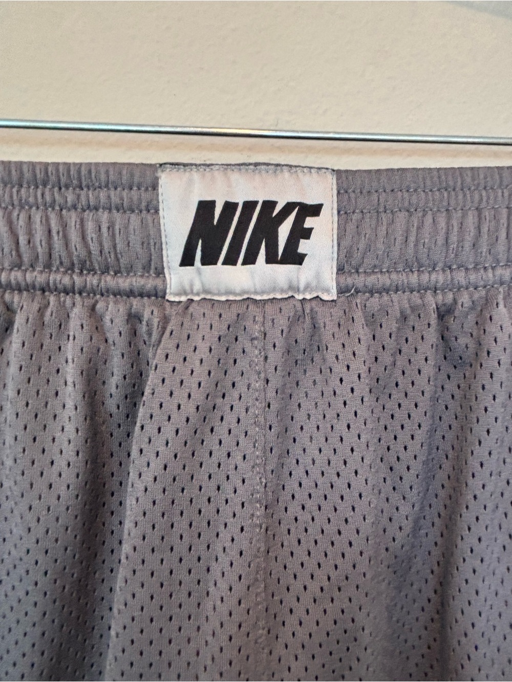 Nike Men’s Gray Athletic Mesh Shorts with Black Panels - Picture 3 of 5